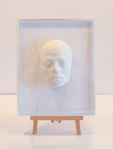 Five sided custom acrylic box for Michael Jackson face cast
