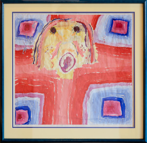 Custom framed kid's art