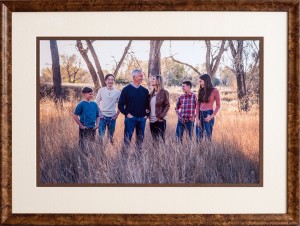 Custom framed family portrait