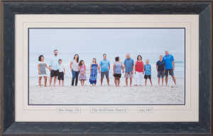 Extended family portrait with custom mat