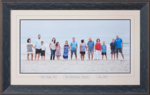 Extended family portrait with custom mat