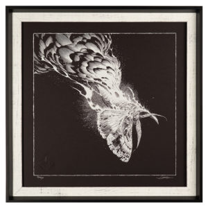 Aaron Horkey print with stacked frame