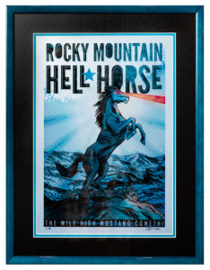 Glossy frame on Blucifer print by Rob Ozborne